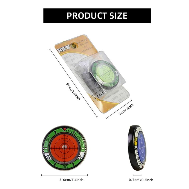 Golfs Green Reader Golfball Marker Round Bubble Levels High Precision Golfs Putting Aid Bubble Levels Golfball Marker