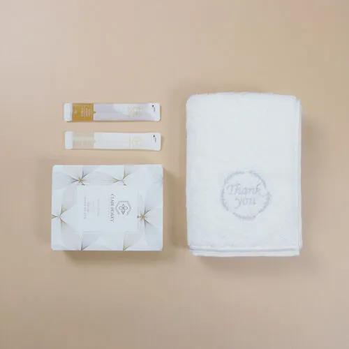 Prémiový medový ručník Dárkový C (Děkuji 1 + Medové tyčinky 10 balení) Dárková sada Skupinový dárek Pamětní dárek