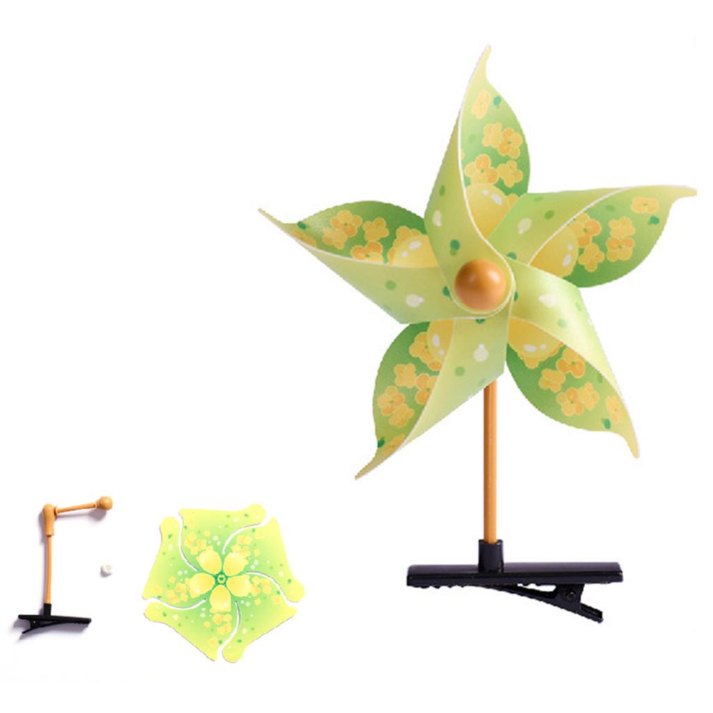 Elegant Blue DIY Windmill Hair Clip Easy Assembly Hair Accessory Hairpin for Daily Wear and Festival Parties