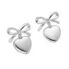 Elegant Bowknot Dangle Earrings Stylish Heart Drop Earrings Ear Jewelry CCB Material Party Ear Accessories for Party