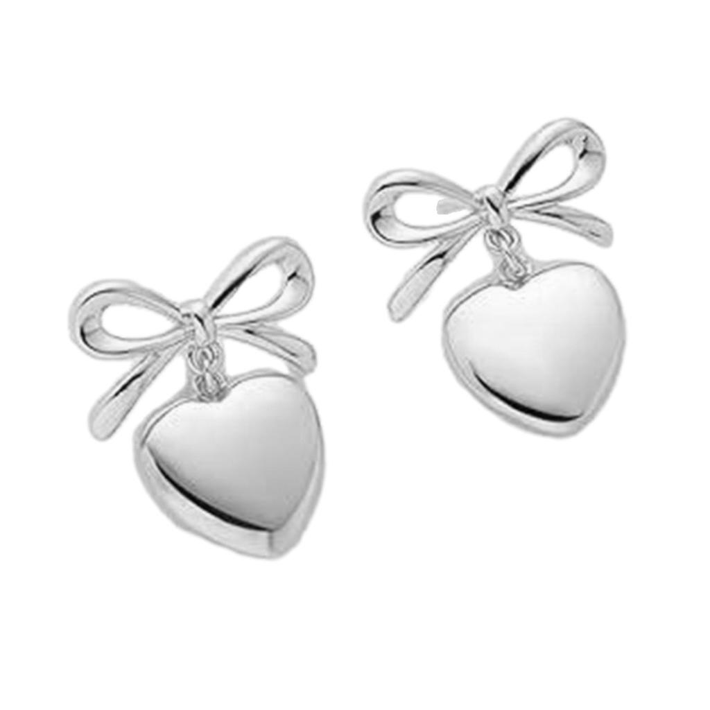 Elegant Bowknot Dangle Earrings Stylish Heart Drop Earrings Ear Jewelry CCB Material Party Ear Accessories for Party