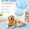 Dog Cat Cooling Ice Mat Soft Breathable Ice Silk Self-Cooling Pad with Non-Slip Bottom Summer Cool Cushion for Sofa Floor Car