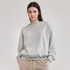 Badibeullu [Sum;T (Built-In Cap)] Melange No-Bra Sweatshirt With Built-In Cap