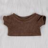 Camiseta de Muñeco de Peluche de Algodón Lindo - Manga Corta Lavada, 10-15-20 CM