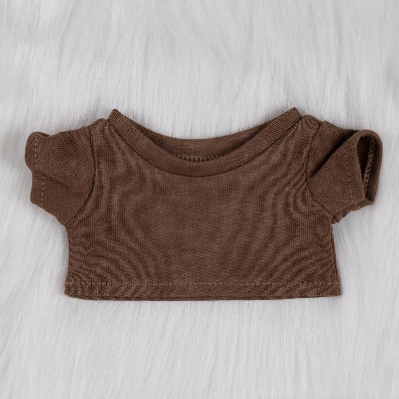 Милая Хлопковая Плюшевая Кукла Футболка - Стиранная, Короткий Рукав, 10-15-20 СМ 15cm