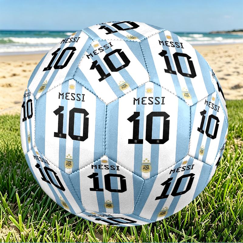 Lionel Messi Aufdruck Größe 5 Fußball, PU Abriebfester Fußball für Spieltraining und tägliches Üben, Geburtstagsgeschenk für Fußballfans