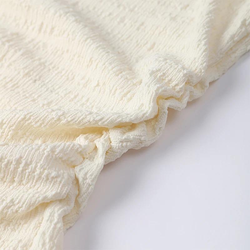 Casual Long Pants Suit Women Loose Solid Elastic Sleeveless Irregular Sets Female Fashion High Waist Puffy Set 2 Pieces Lady