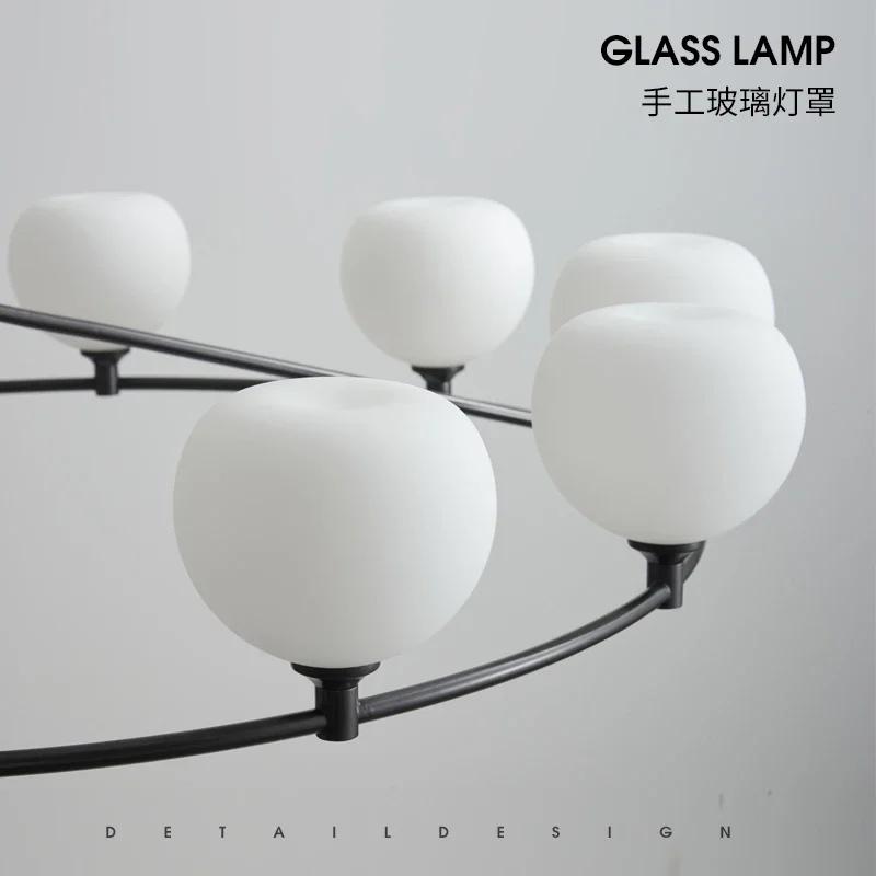 C666 Chandelier for living room copper Hanging lights creative lamp Bedroom decorative lamp Glass lampshade Dining room Light fi