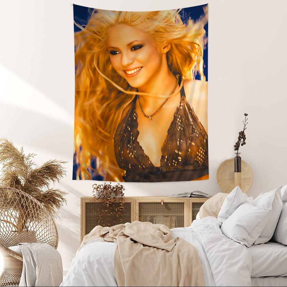 Singer Sshakira Colorful Tapestry Wall Hanging Hanging Tarot Hippie Wall Rugs Dorm Wall Art Decor