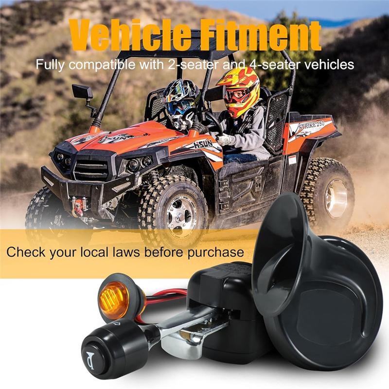 AB61-Universal UTV Turn Signal Kit With Column Turn Switch For Polaris, Pioneer, Talon, Can-Am, Kawasaki, Arctic Cat,Universal U