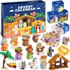 24pcs Christmas 3d Countdown Calendar Assembling Building Block Toy Set Gift 24 Building Block Accessories