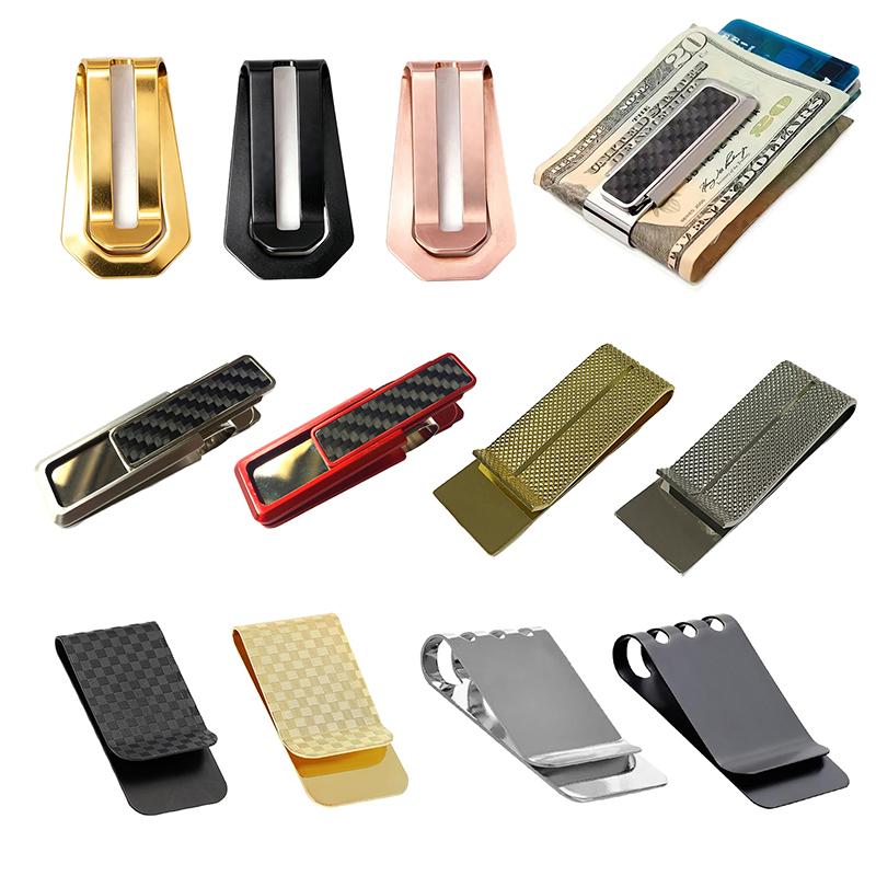Fashion Stainless Steel Money Clip - Compact Cash And Credit Card Holder Metal Clip Wallet Id Card Clip