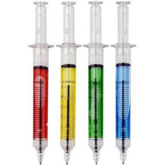 

Creative Syringe Ballpoint Pen - Almost Liquid Tube Design Random Color