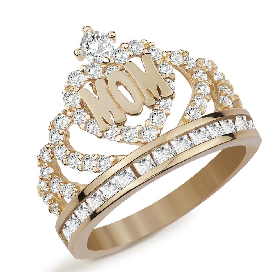 MOM Ring in Kronenform - Stilvolles Muttertagsgeschenk für Frauen