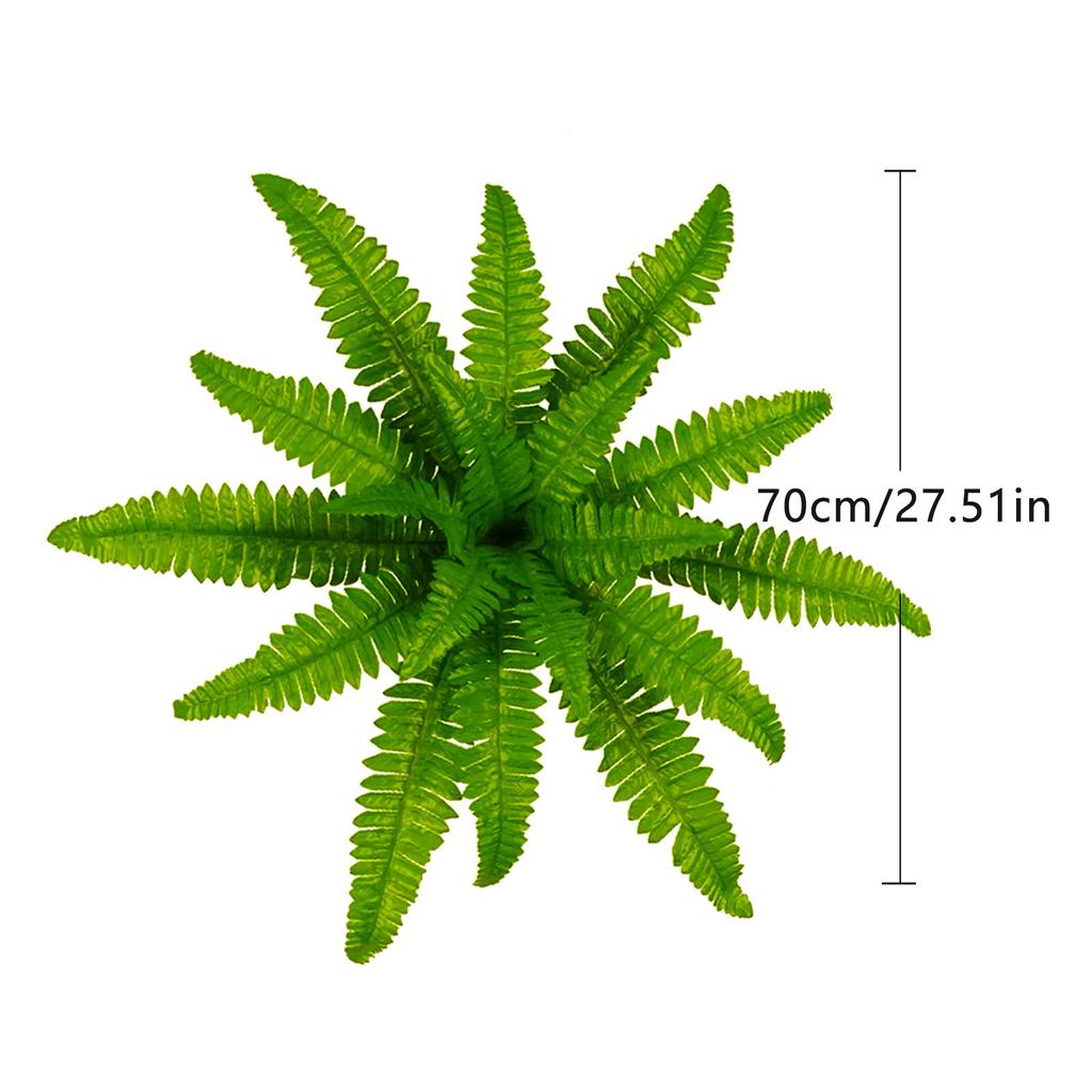 Large Artificial Fern 45-110CM Tropical Fake Fern WholesaleLeaves Persian Leaves Wall Hanging Plants For Home Garden Decor