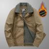 Hiver Homme Laine Épaissie Rembourrée Coton Chaud Veste Cachemire Revers Simple Boutonnage Cargo Veste Rembourrée Coton