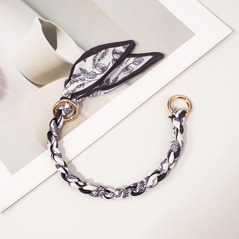 Evelyn Silk Scarf Woven Handbag Strap Chain - High-End Replacement Accessory