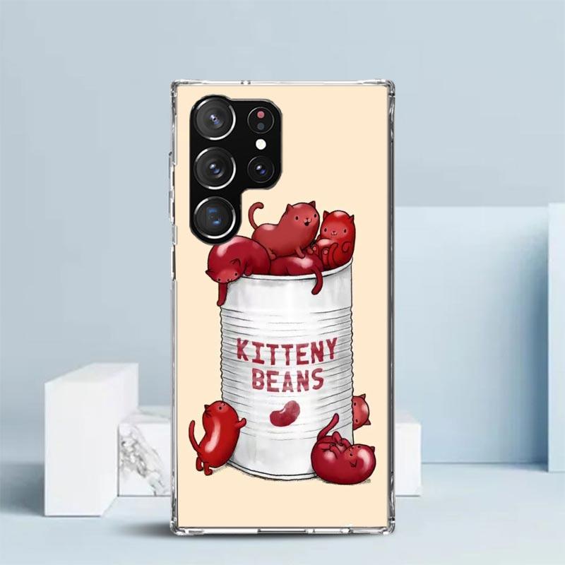 Cute Cartoon Food Poster Phone Case For Samsung Galaxy S24 S25 Edge S26 Ultra S22 S23 Plus S21 + S20 FE Soft TPU Back Cover Gala