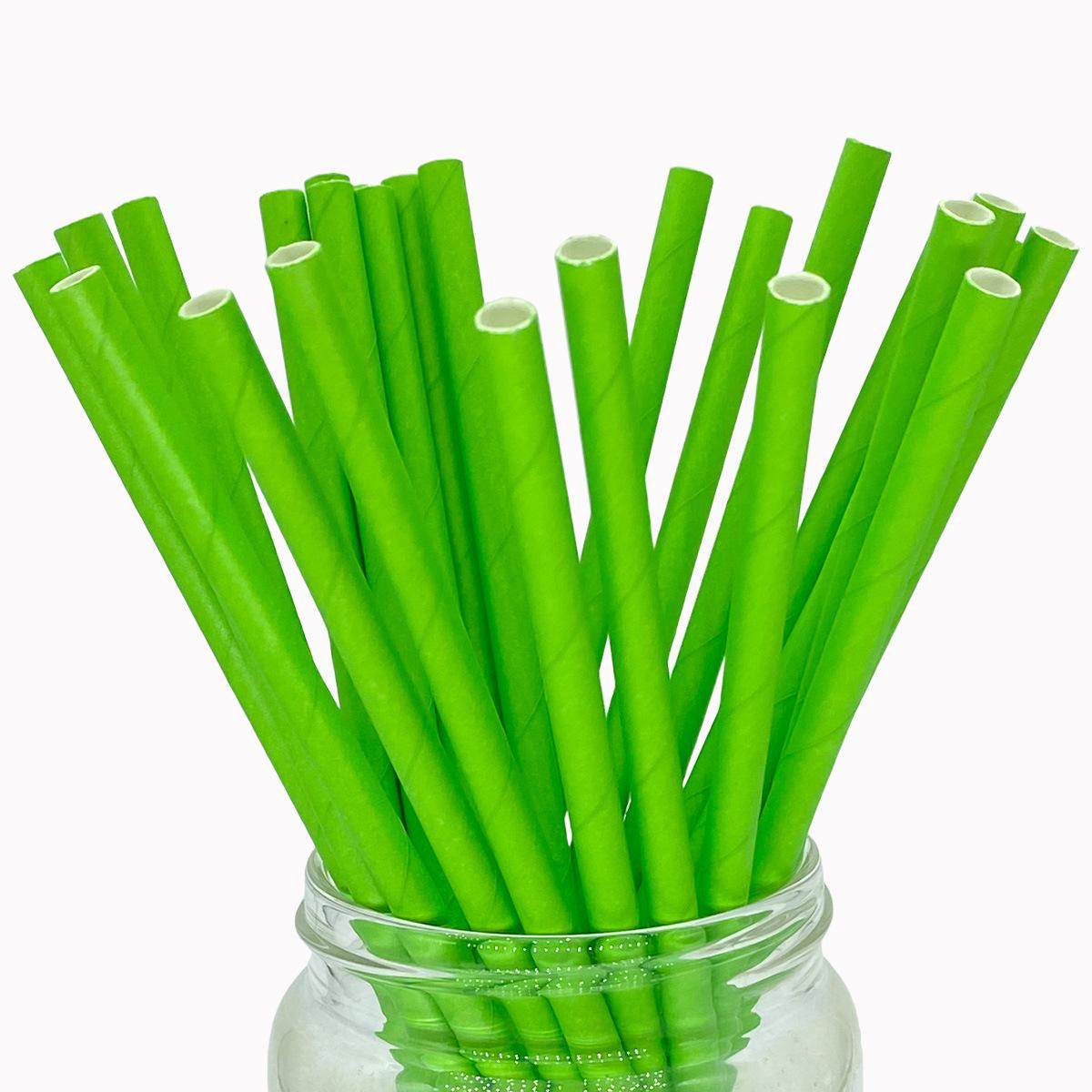 

Green Series Colorful Paper Straws for Crafts & Parties