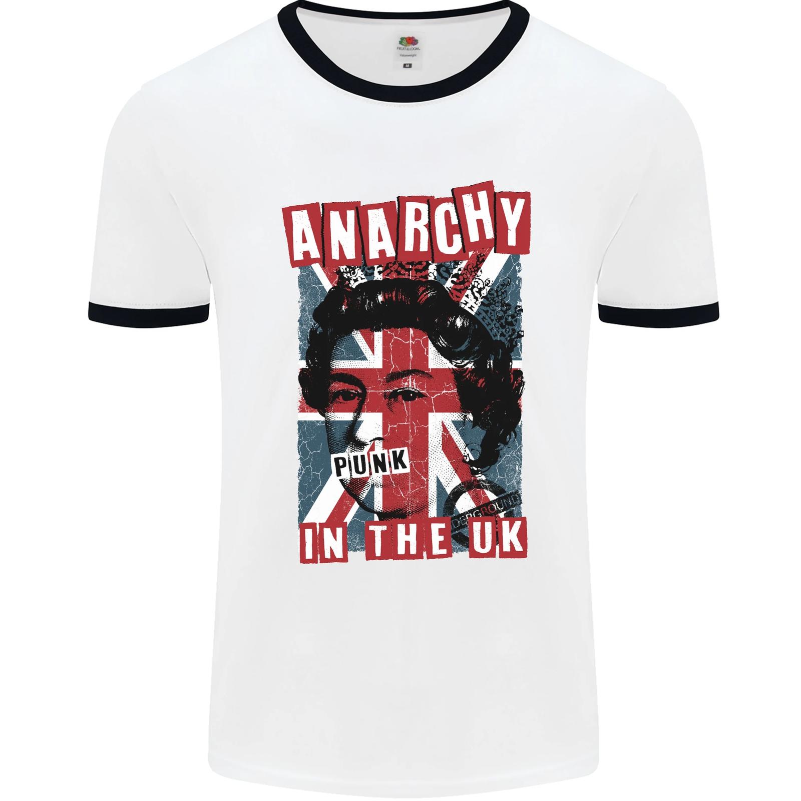 Anarchy in the UK Punk Music Rock Mens Ringer T-Shirt XXXXL