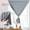 No Drill Easy Install 100% Blackout Short Curtains Kitchen Thermal UV Proof Windows Curtains Cover Privacy Flim Cloth Home Decor