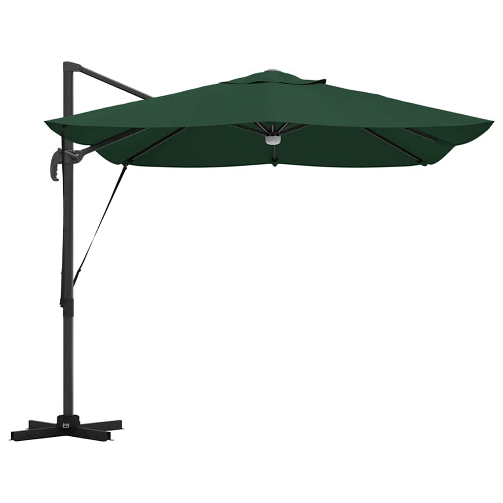 Green Sun Umbrella 351 x 250 x 253 cm Polyester and Aluminum