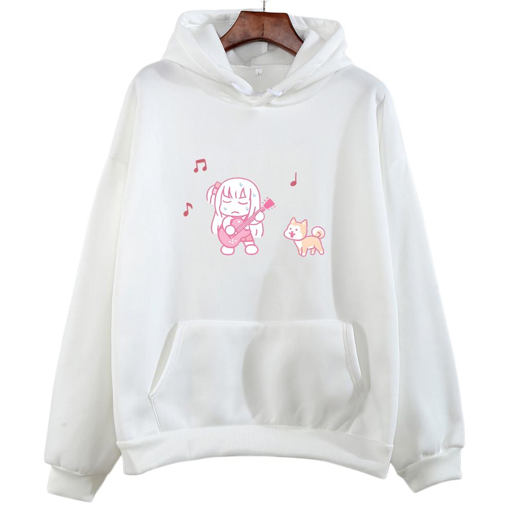 BOCCHI THE ROCK! Hitori Gotou Ryou Yamada Cartoon Hoodie Kawaii/Cute Long-sleeved Sweatshirt Sense of Design Women/men Fleece