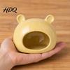Gnaw Resistant Pet House Ceramic Hamster House Summer Bear Shaped Hideout Cave