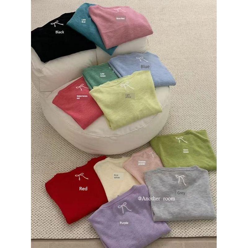 

Thirteen Rows Single-Breasted round Neck Ice Silk Knitting Cardigan Shallow powder One size