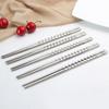 5 Pairs Reusable Sushi Chopsticks Set Non-Slip Stainless Korean Sticks Japanese Food Chop Steel Metal Chinese Chopstick V6Z8