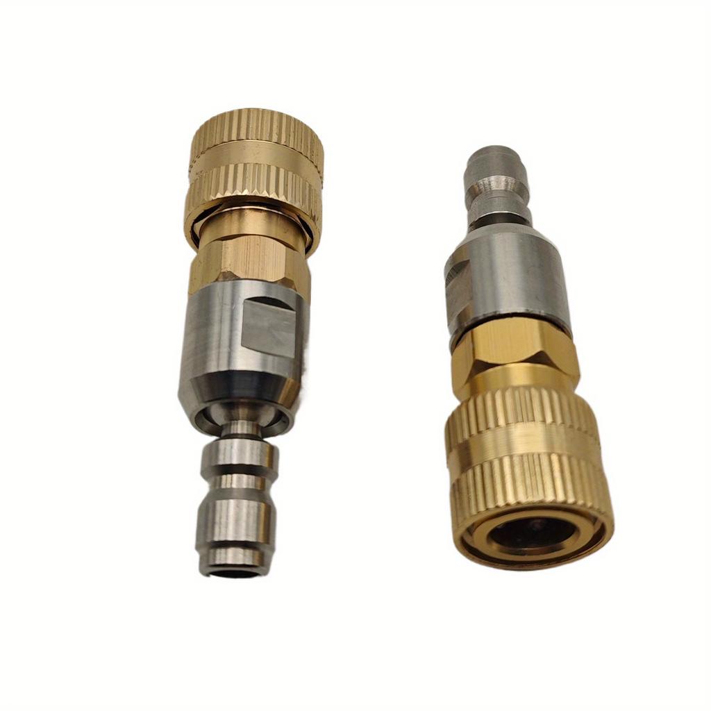 Universal Rotating Spray Nozzle Quick Connect - High Pressure Washer Gun Adapter for Car Road Garden Cleaning