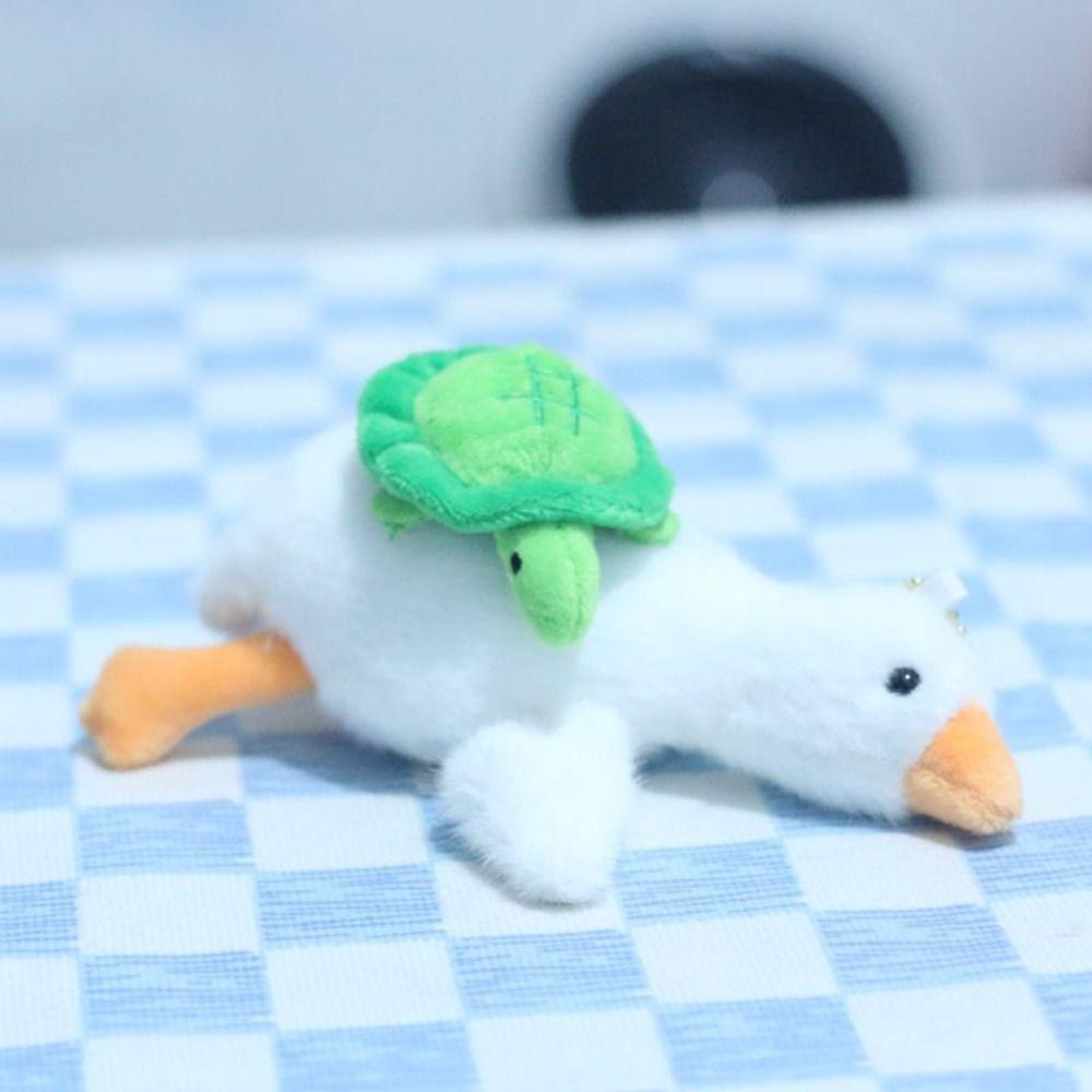 Crayfish Turtles Bees Bees Duck Doll Pendant Fluffy Plush Cartoon Duck Keychain  Bag Hanging