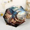 American Freedom Symbol Portable Automatic Umbrella Compact 8Rib Design Sturdy Construction Allseason Umbrella For Travel Fashion Lovers Perfect Gift