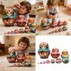 Matryoshka Russian Nesting Doll Traditional Art Russian Nesting Dolls Set of 10 Layers Wooden Toy for Children