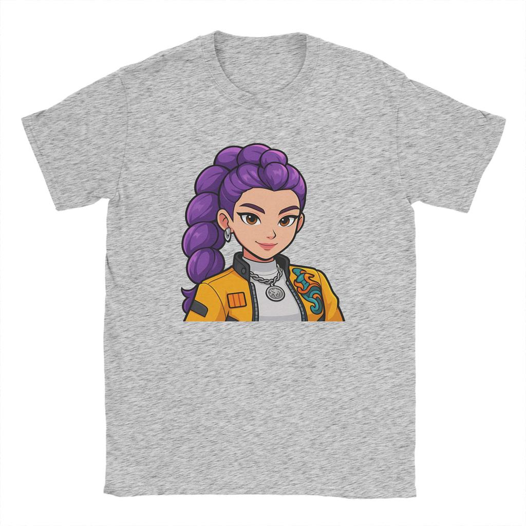 Rumi Kpop Demon Hunters Smile T-Shirt Summer  Fashion T-Shirts Male Cotton Crew Neck 6XL Clothing Short Sleeves Streetwear Tops