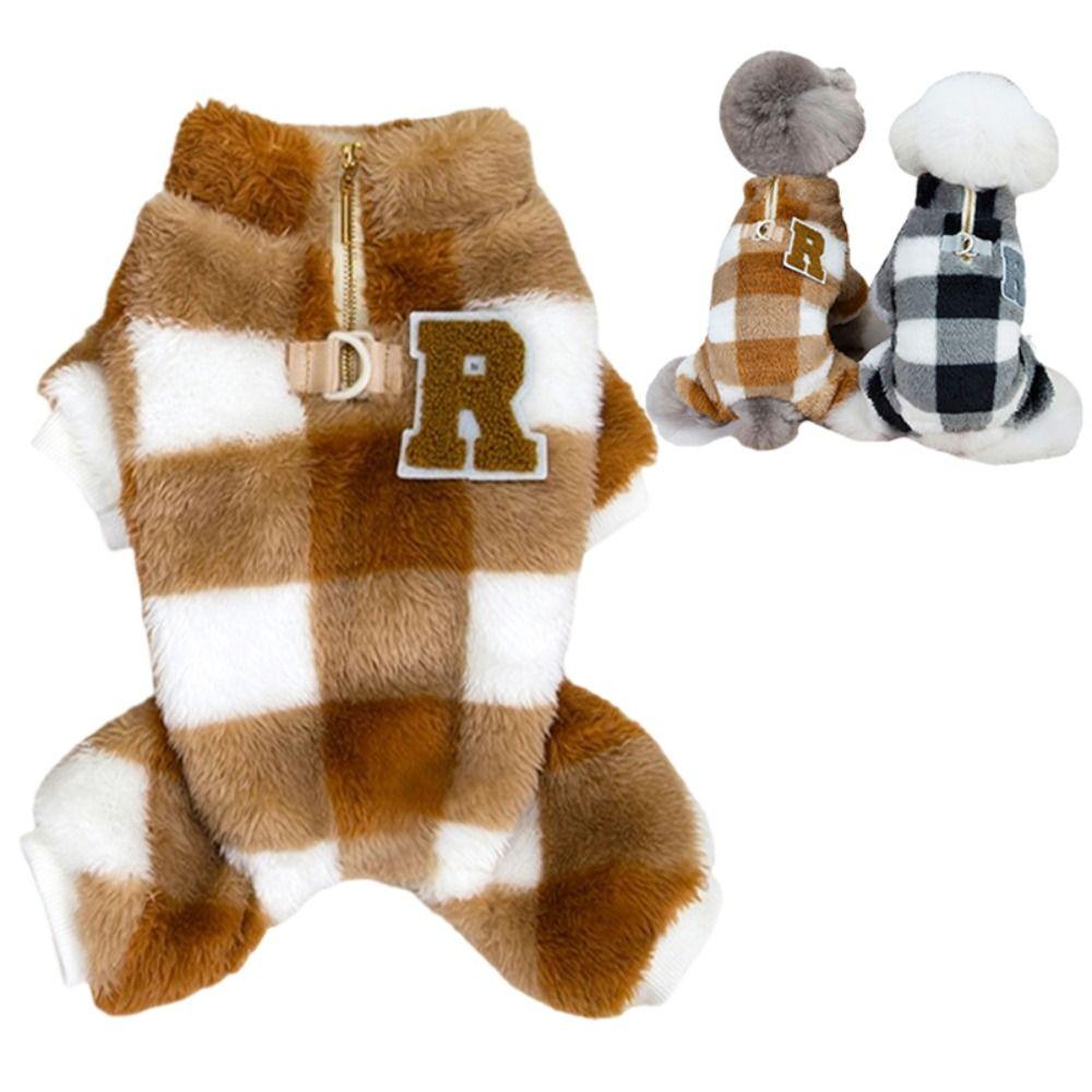 Double-faced Pile Puppy Jumpsuit Warm Pet Jacket Coat New Dog Clothes  Winter