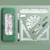 Multifunctional Drafting Tools Kits Including Compass Ruler Protractors Eraser For School Office Home Use In Organizers Box