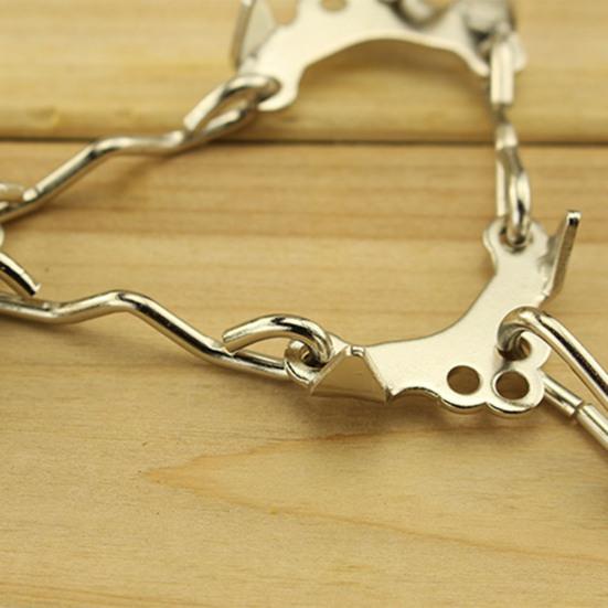 2 шт. Льодоступи для взуття, шипи для льоду, зчеплення, снігоступи, протиковзкі, 6 металевих шипів, легкі у використанні льодоступи для черевиків, взуття, пішого туризму, альпінізму, скелелазіння