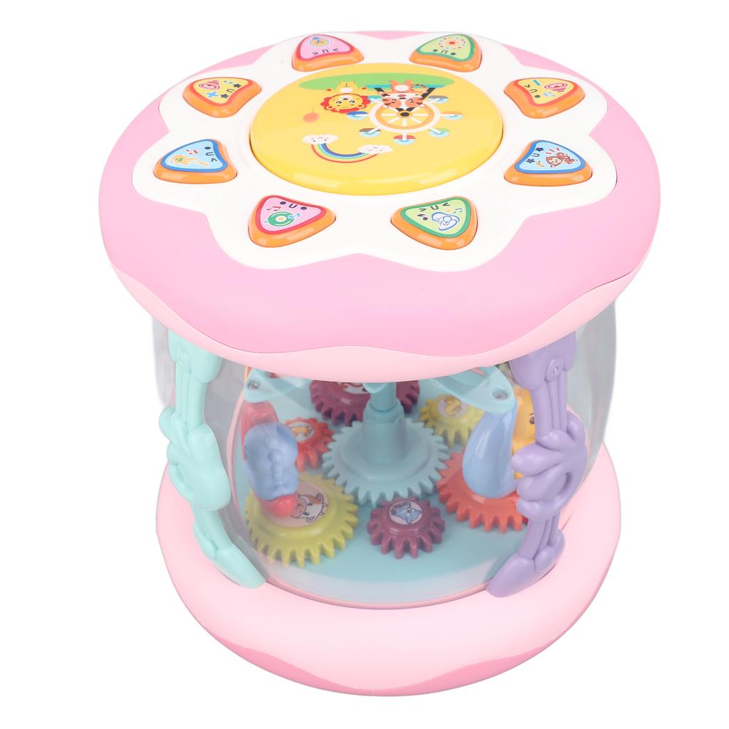 Musical Projector Rotating Light Toy Hand Drum Multifunctional Puzzle Early Education Toy for