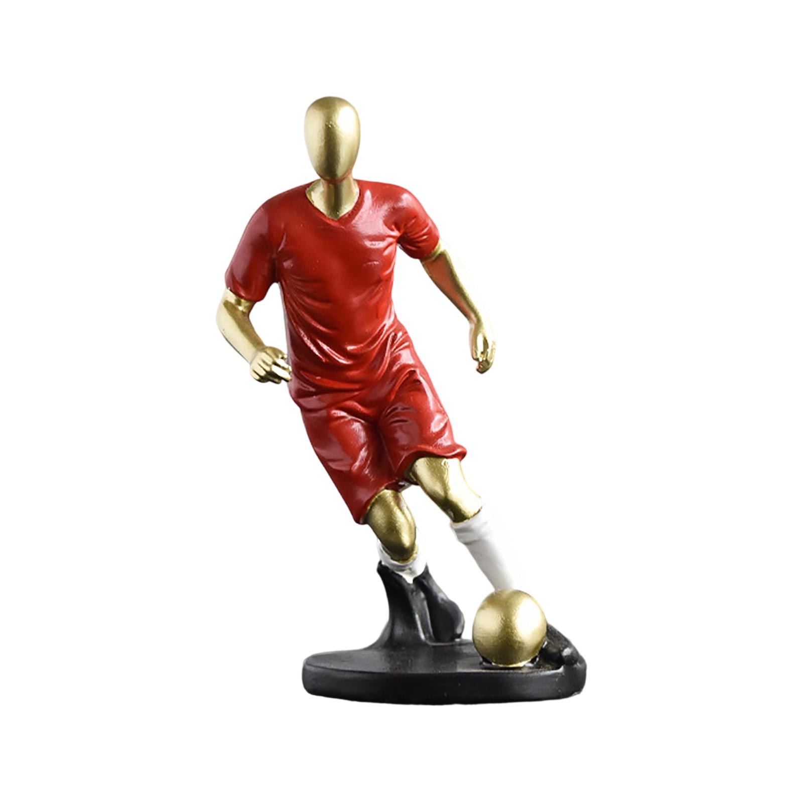 

Football Player Figure Resin Craft Statue Ornaments Abstract Ball Memorial Sculpture Decoration One Size
