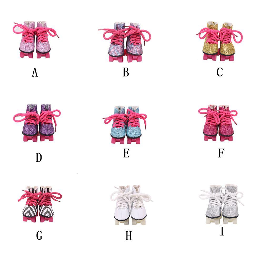 Doll Accessories Doll Skates Shoes Glitter Skating Shoes 18 Inches/43cm Doll Roller Skate Shoes