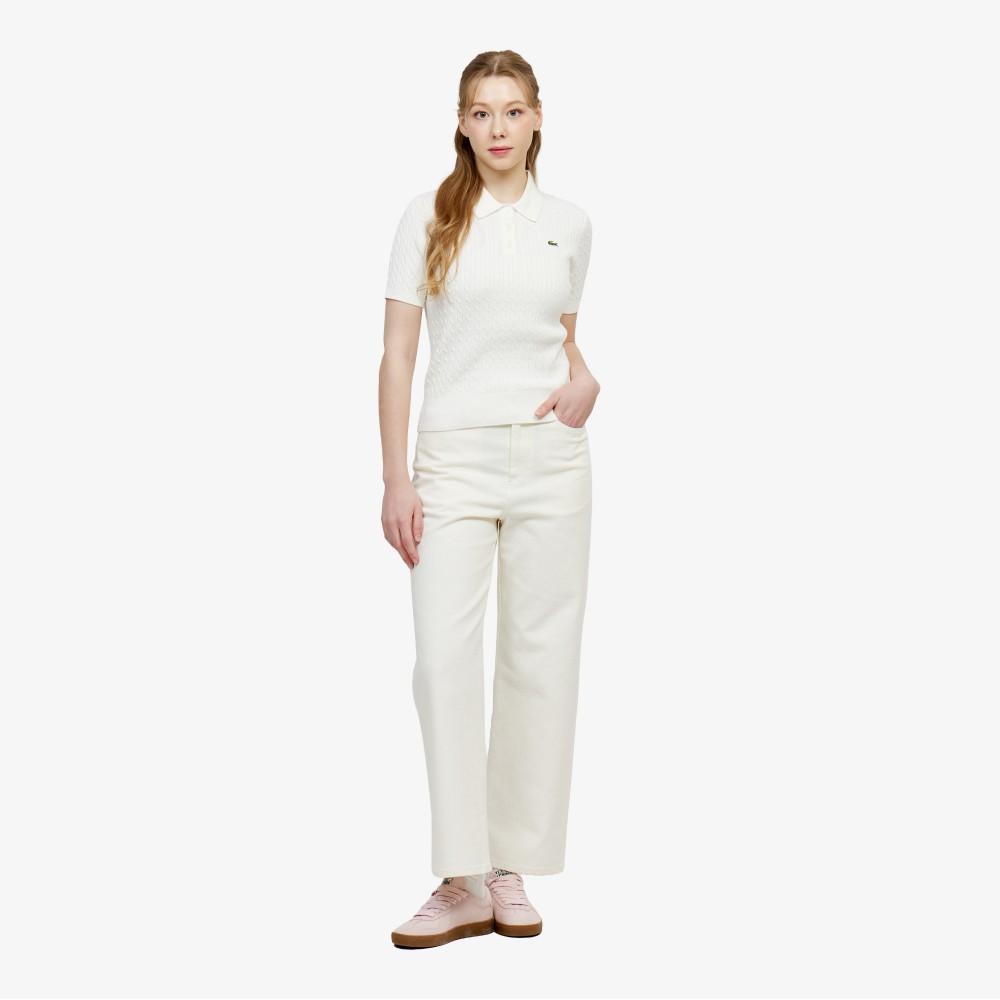 Lacoste Women's Cable Sweater Polo Shirt PF607E-56G70V