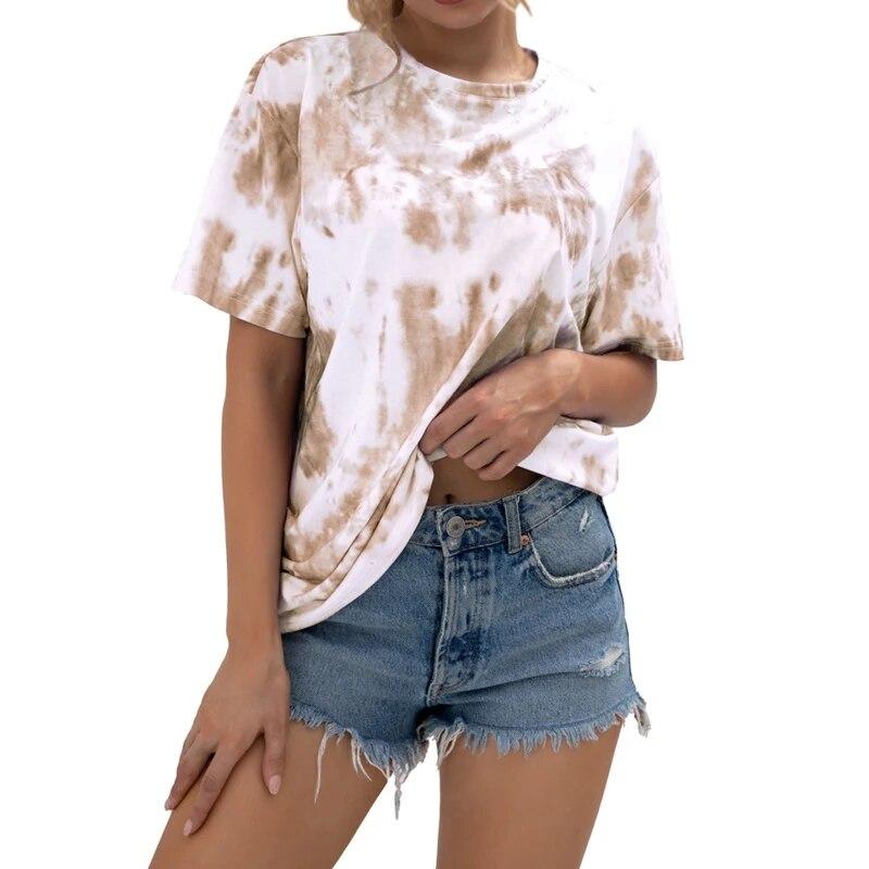 Stilvolles, legeres T-Shirt-Oberteil für Damen mit Rundhalsausschnitt