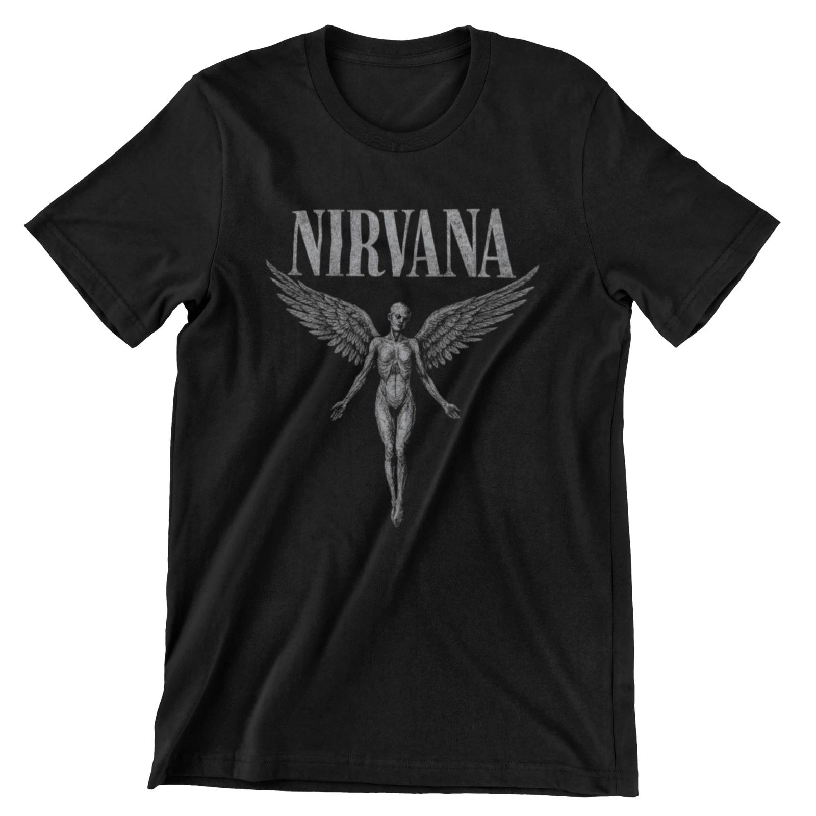 In Utero Black T-Shirt - cotton - Rock & Roll Grunge Alternative Rock Punk tee 4XL