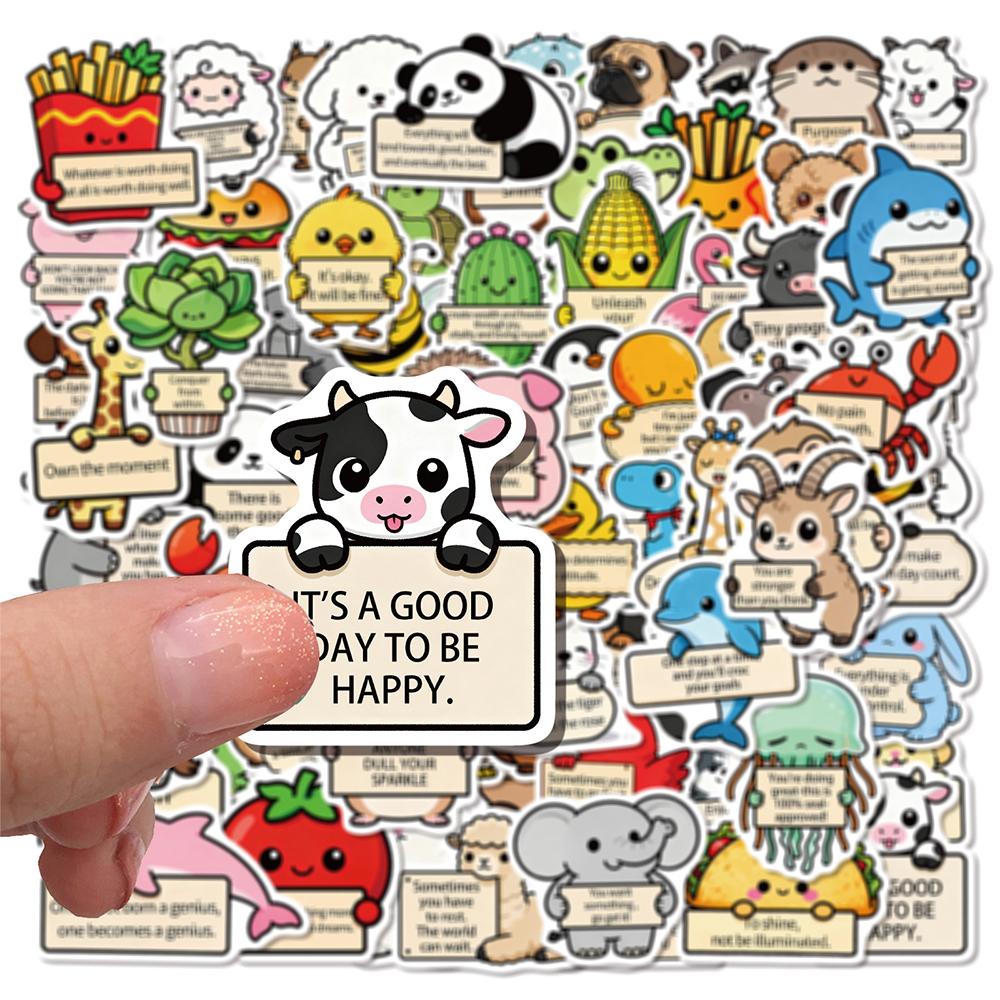 10/30/50/100pcs Funny Cartoon Emotional Support Animals Stickers Creative Graffiti Sticker Skateboard Phone Luggage Decals Decor