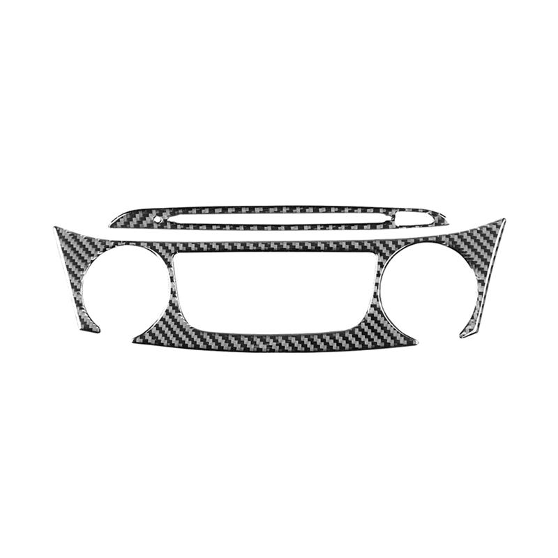 A87Q-For Chevy Impala 2014- Soft Carbon Fiber Car Central Control Air Conditioner Buttons Cover Trim Sticker Accessories