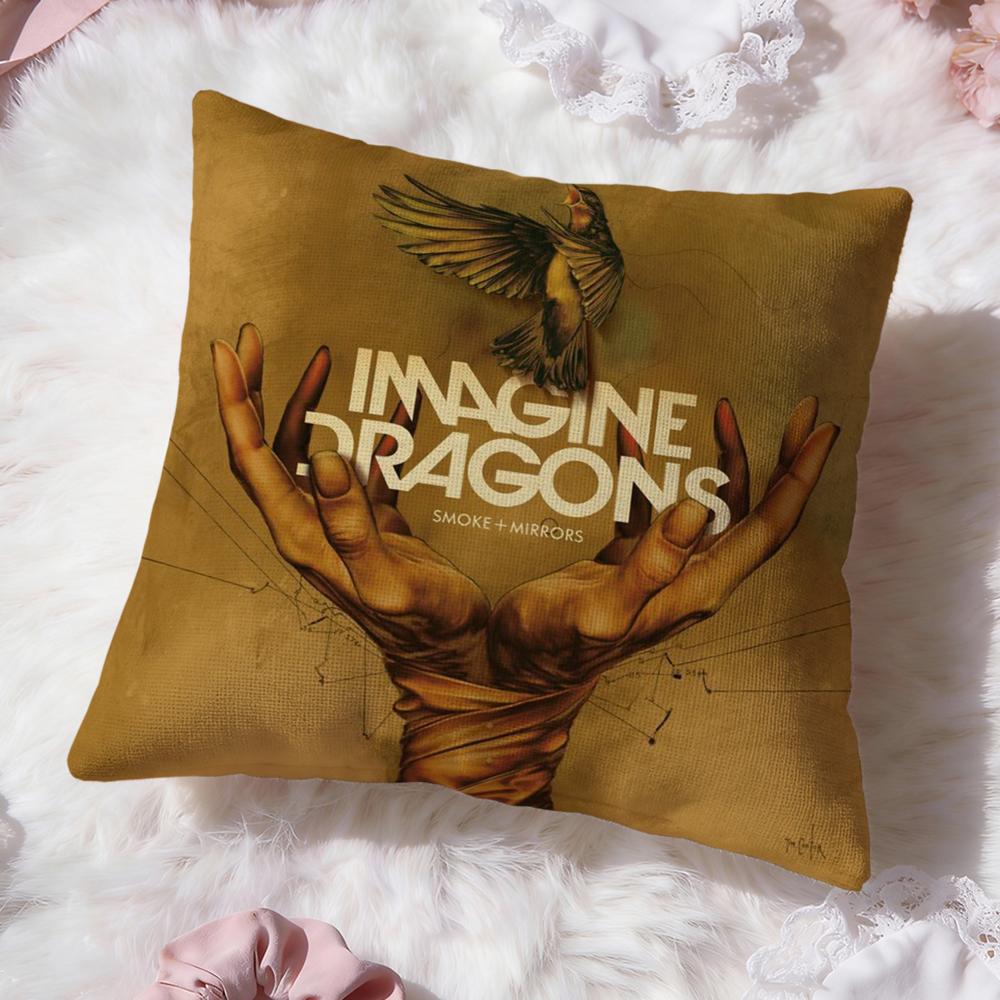 Band I-Imagine DragonsS Cushion Cover Premium Comfort Reversible Pillow Cove -Two in One Design for Any Room & Car Interior