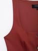 TAOP&ZA Spring/Summer Women's Double-Breasted Square Neck Slim Sleeveless Vest Top