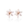Hermosa:J E069 Silver 925 Silver Earrings Rose Gold Flower Earrings Daily Flower Earrings