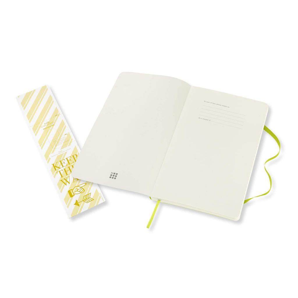 Moleskine Notebook Classic Notebook Soft Cover Ruled Large Size x Lemon Green QP616C2 (13cm 21cm)